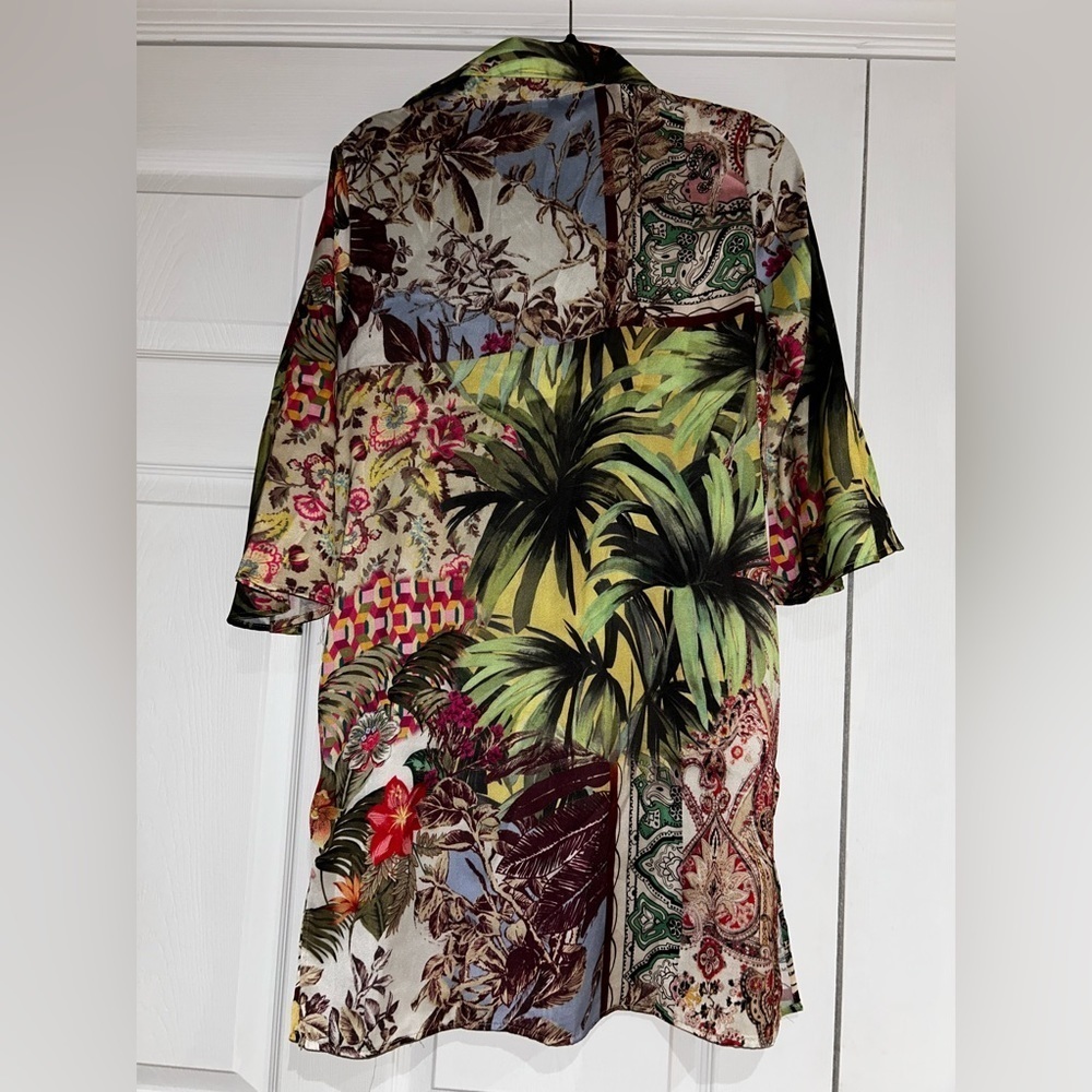 Tropical print dress. Size S. Never worn - Picture 6 of 8